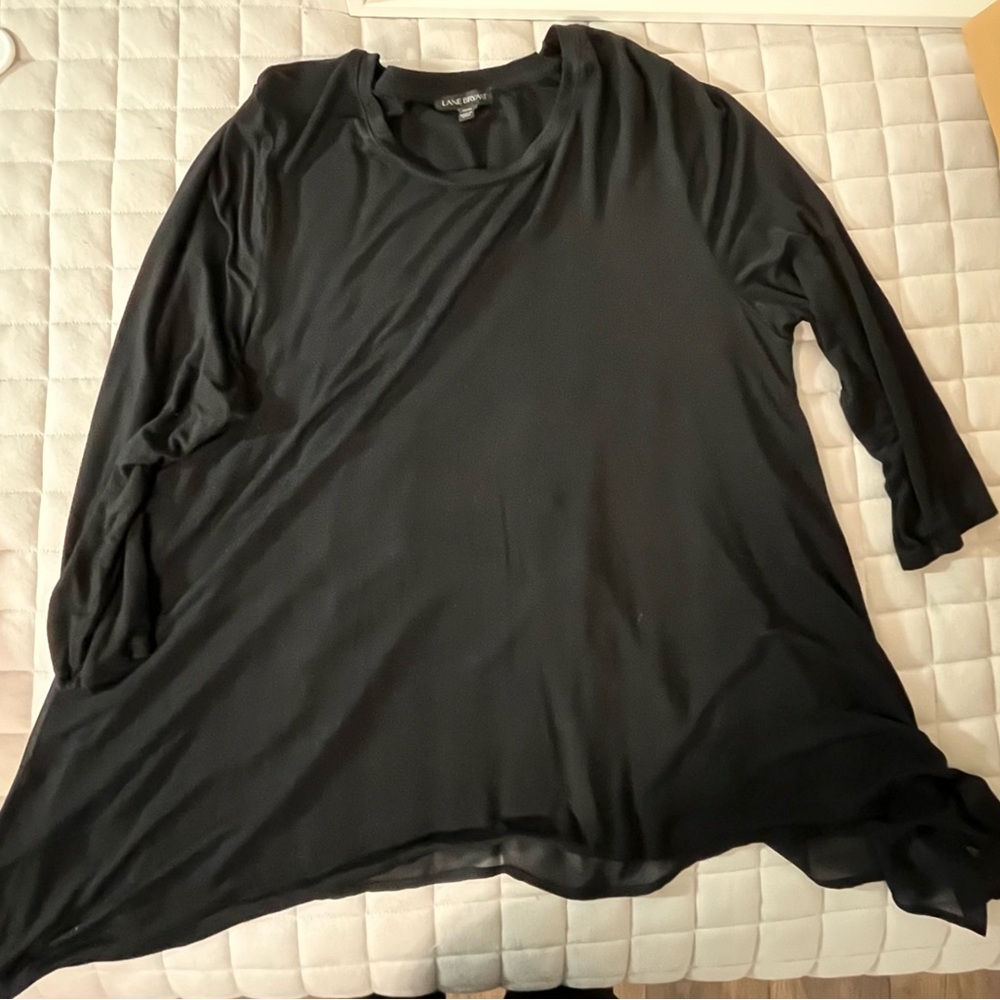 Luxurious Classy Black Long Sleeve Top Tunic Style